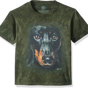 Dachshund Dog Cute Dogs Puppy The Mountain Green Animal Cotton Adult T-Shirt M